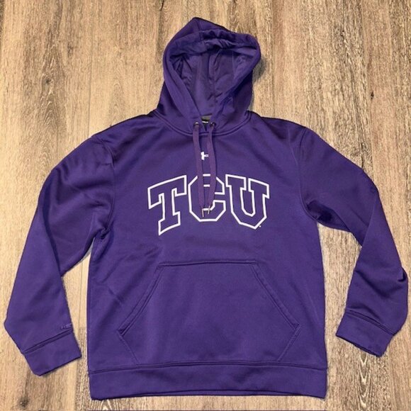 Mens TCU Purple Horned Frogs Under Armour Storm Hoodie Sweatshirt Sz S Pullover - Picture 1 of 5